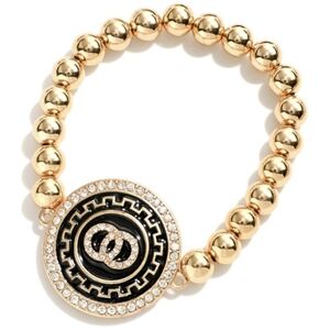 Elegant Gold and Black Bracelet